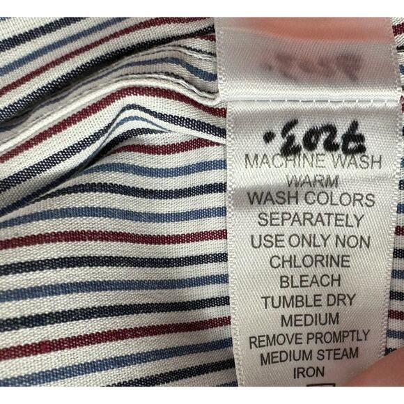 King Size Brand Mens Shirt Button Down Short Sleeve Size 3XL Big Striped Pocket - Picture 8 of 8